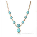 New Fashion Women Blue Turquoise Necklace